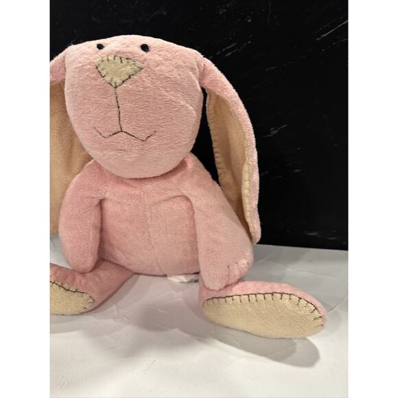 Pottery Barn Kids Patchwork Stitched Pink Bunny Rabbit 16” Plush Stuffed Animal - Picture 4 of 5